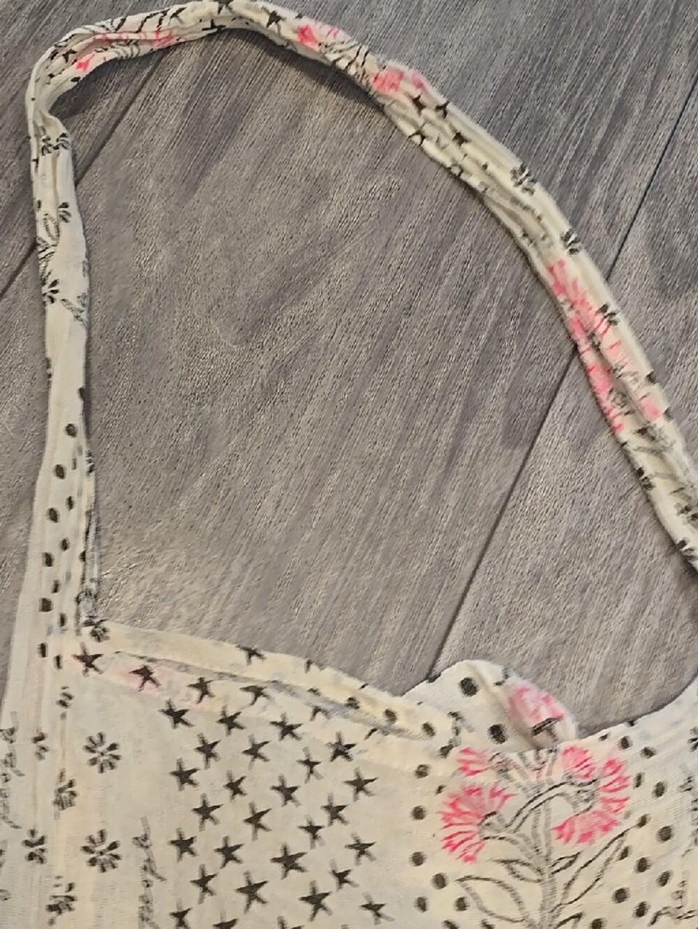 Free People Floral Patchwork Cream and Pink Shear 3 Set Boho Style bags. - Picture 12 of 14